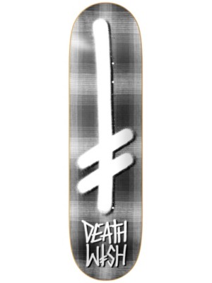 Gang Logo Grey Plaid 8.0" Skateboard Dec